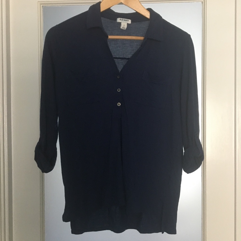 🌼 3/$6 Navy Button Up - Picture 2 of 3